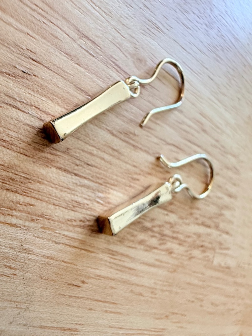 Vintage Gold/Silver Tone Rod Stick Earrings